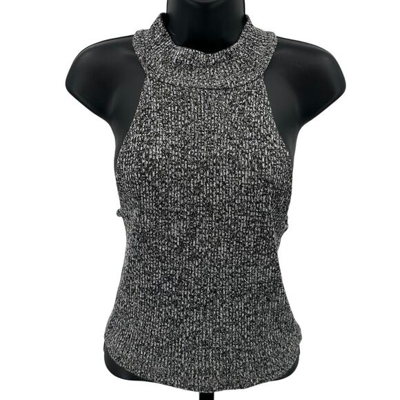 Pacsun Tank Top WMNS S Gray Marled Racerback Ribbed Knit Top Summer Cozycore - Picture 1 of 8